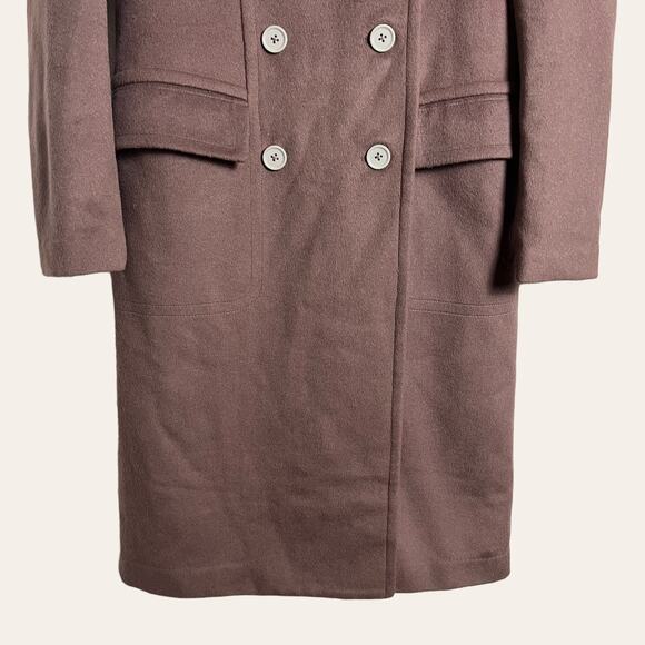 Badgley Mischka Women's Trinity Wool Blend Epaulette Double Breasted Coat Size S - Picture 6 of 12